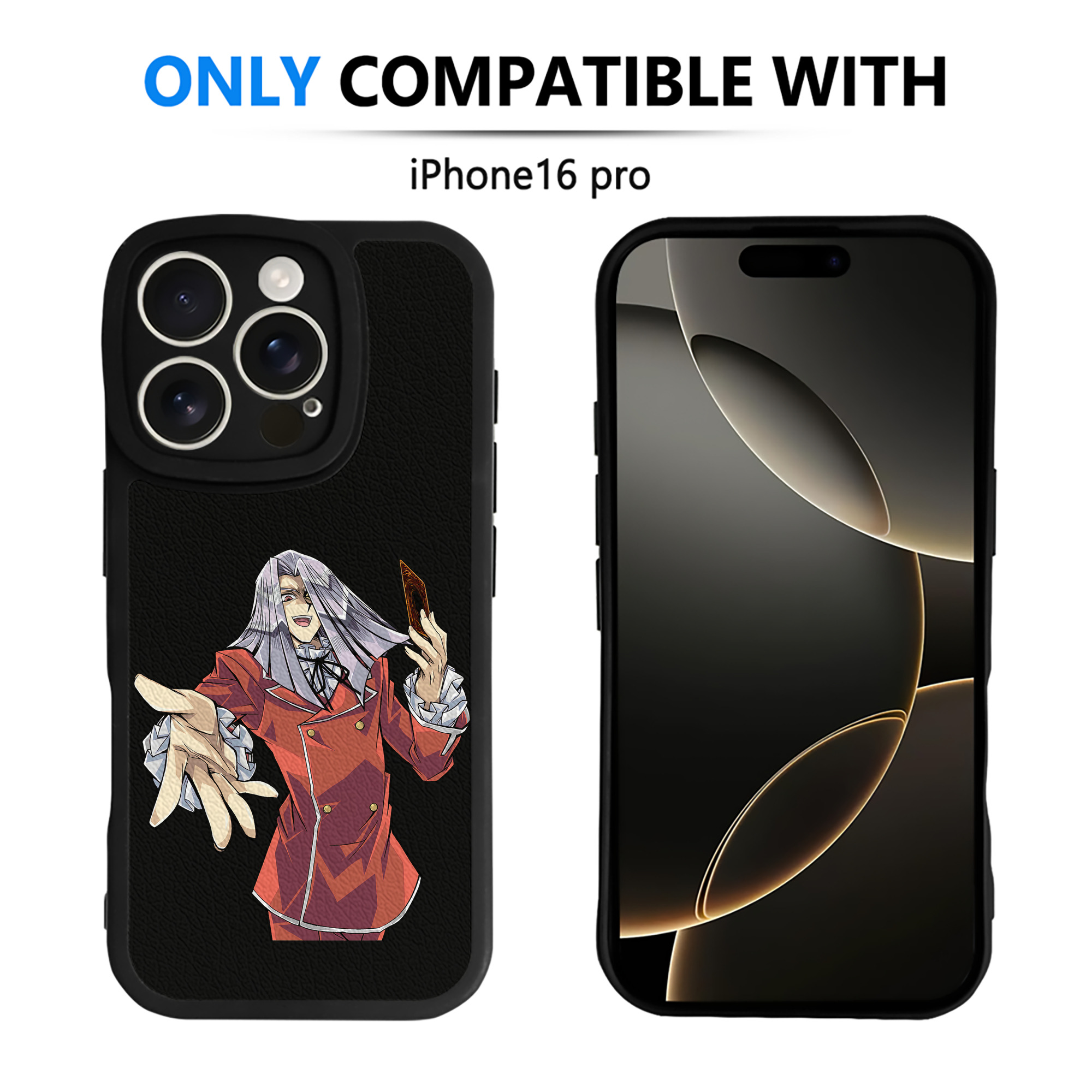（画像用） 遊☆戯☆王 Yu-Gi-Oh! 【iPhone 16シリーズ対応】シリコンスマホケース（レザー調） 材質：シリコン